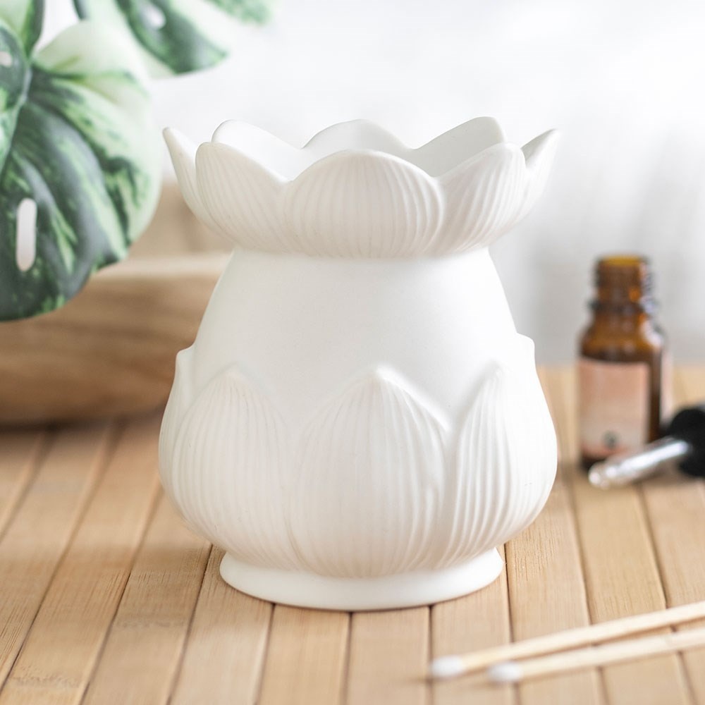 Something Different - White Lotus Flower Oliebrander - Wit